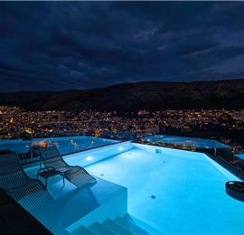 5-bedroom luxury villa with heated roof top infinity pool and stunning panoramic views of Dubrovnik City. Sleeps 10